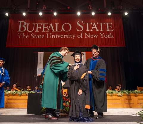 Graduate student at Commencement