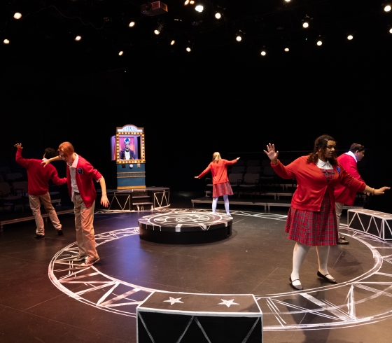 The cast of Ride the Cyclone