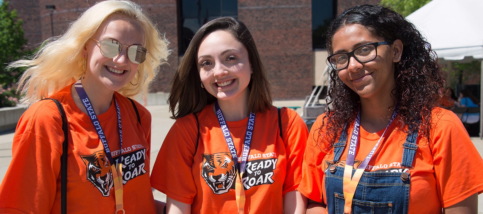 Orientation students in the quad